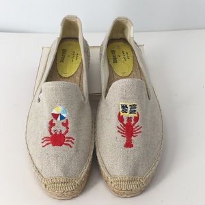 Soludos Lobster & Crab Platform Shoes Sz 10